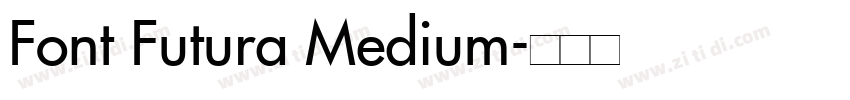 Font Futura Medium字体转换